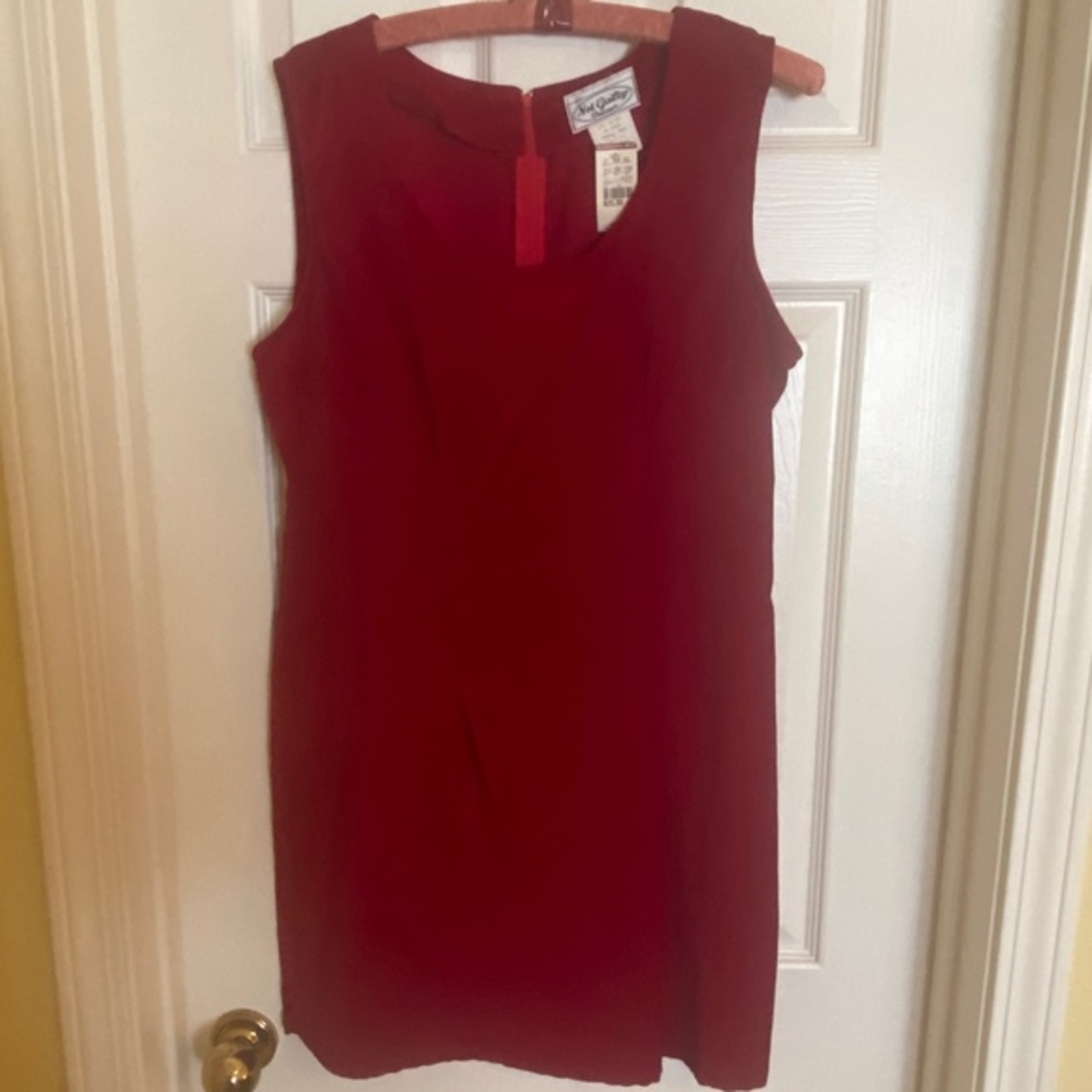 Not Guilty Red Velvet-Like Dress Size 12,  Sheath Dress  LBD